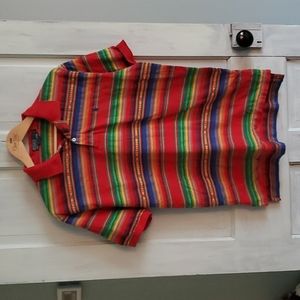 Vintage Ralph Lauren Polo Red Aztec Striped Shirt sz L